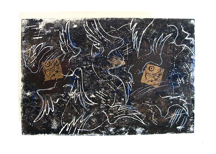 wings • 70 x 100 cm • Acryl auf Büttenkarton